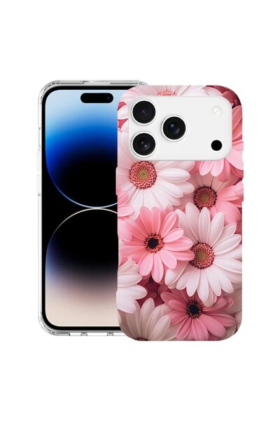 bestcase Husa pentru Apple iPhone 17 Pro Max cu Design Pink Daisy, Mag Anti S...