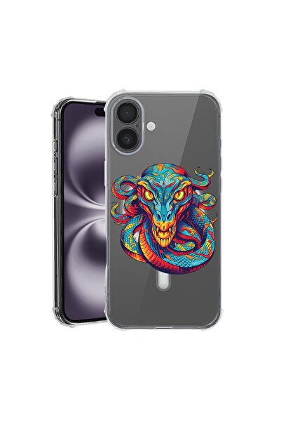 bestcase Husa pentru Apple iPhone 16, MagSafe Anti Shock, Dream Colors Dragon...