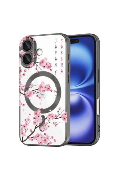 bestcase Πολυτελής Θήκη MagSafe, Συμβατή με Apple iPhone 16, Κερασένιο Άνθος,...