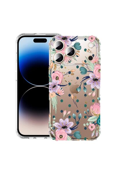bestcase Husă pentru Apple iPhone 17 Pro cu Design Flowers Collection, Antișo...