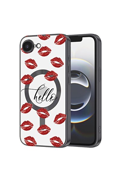 bestcase Husa Luxury MagSafe, Compatibila Apple iPhone 16e, Kiss ‚Äì design p...
