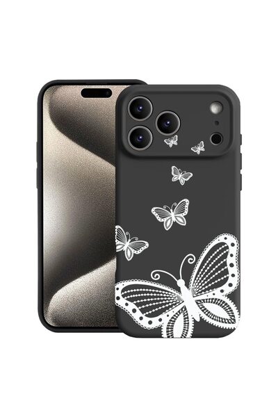 bestcase Husă pentru Apple iPhone 17 Pro Max cu Design Fluture, Silicon Premi...