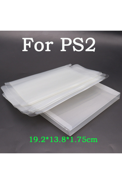 Choice12 10pcs For PS2 2-10pcs transparent plastic PET game box FOR N64 GB GB...