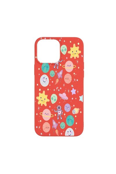 bestcase Силиконов калъф, съвместим с Apple iPhone 13 Pro Max, Вселена, Плане...
