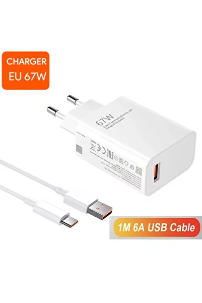 Choice EU 67w And Cable1M Original Charger 67W Turbo Fast Charge EU Gan Adapt...