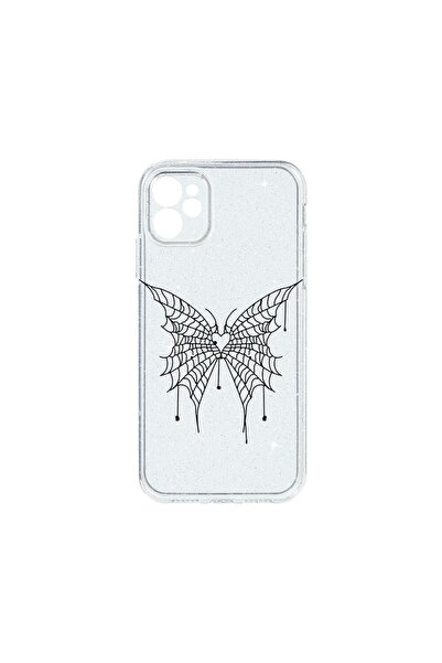 bestcase Θήκη Crystal Glitter 2MM, Συμβατή με Apple iPhone 11, Πεταλούδα, Αντ...
