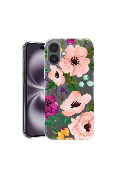 bestcase Husă pentru Apple iPhone 17 cu Design Flori Pastel, Antișoc, Colțuri...