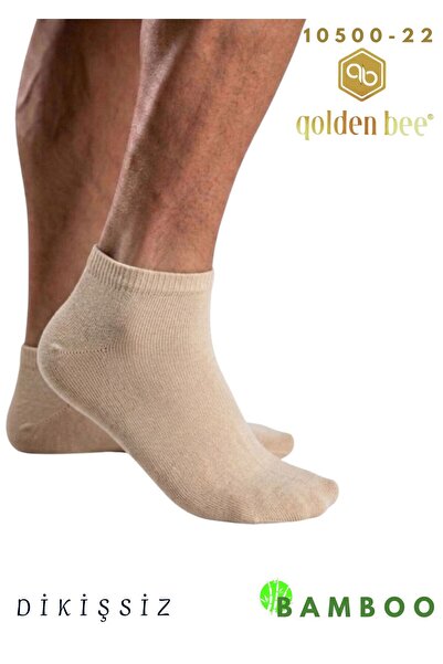 GOLDEN BEE 6'lı Yetişkin Erkek Bambu Düz Patik Çorap