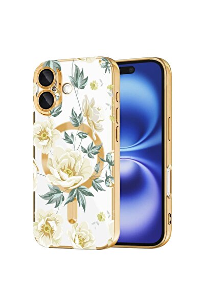 bestcase Πολυτελής Θήκη MagSafe, Συμβατή με Apple iPhone 16 Plus, Φλοράλ Σχέδ...