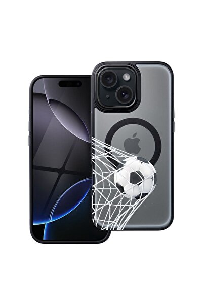 bestcase Θήκη συμβατή με Apple iPhone 15 με σχέδιο ποδοσφαίρου, Αντικραδασμικ...