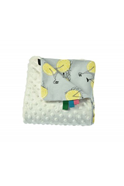 EgaKids Paturica Minky pentru copii 75x75 cm K-644 Lemon