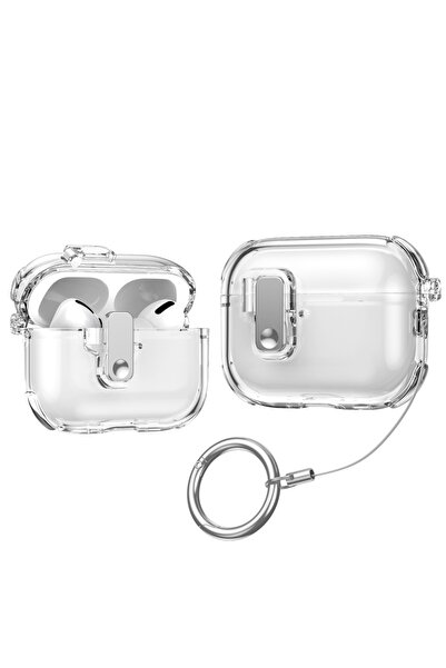 Choice1 غطاء شفاف لسماعات AirPods Pro 3 مع طقم تنظيف وقفل آمن، غطاء شفاف ناعم