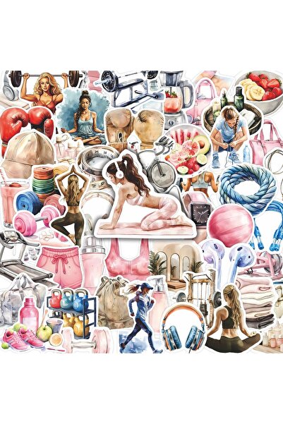 Choice 50Pcs 50PCS Sports Fitness Incentive Stickers Cool Girl Stickers GYM P...