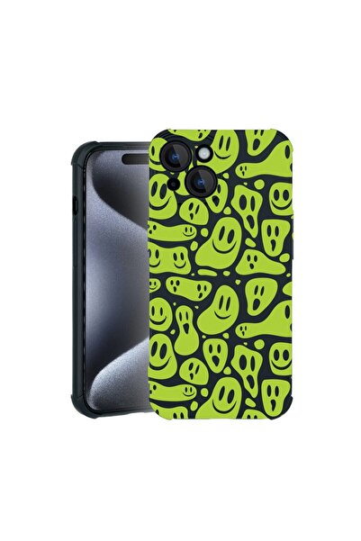 bestcase Θήκη TPU Pro Shock συμβατή με Apple iPhone 15, με σχέδιο πράσινης αι...