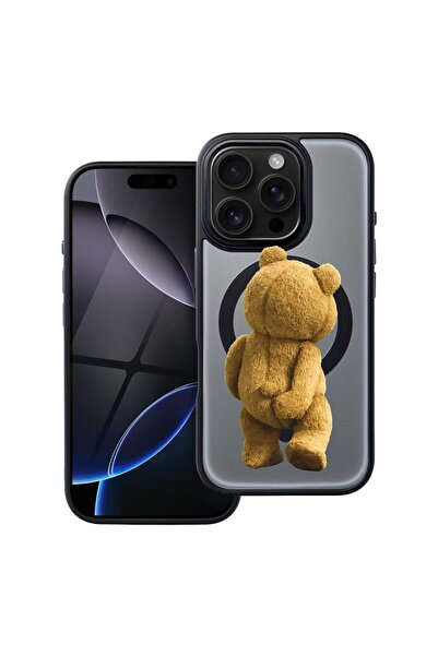 bestcase Θήκη συμβατή με Apple iPhone 15 Pro Max με σχέδιο κρυφού αρκουδάκι, ...