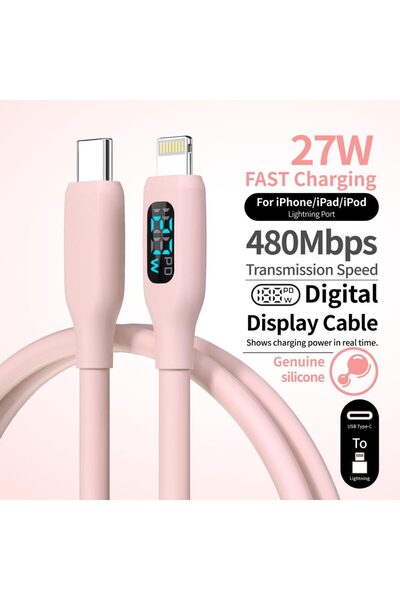 Choice كابل شحن سريع USB-C إلى Lightning بطول 1 متر، معتمد من MFi، بقوة 27 وا...