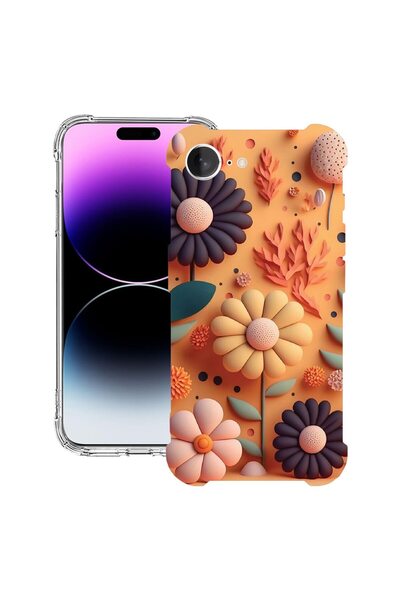 bestcase Θήκη για Apple iPhone 16e, Αντικραδασμική 1.5MM, Χαρούμενα Λουλούδια...