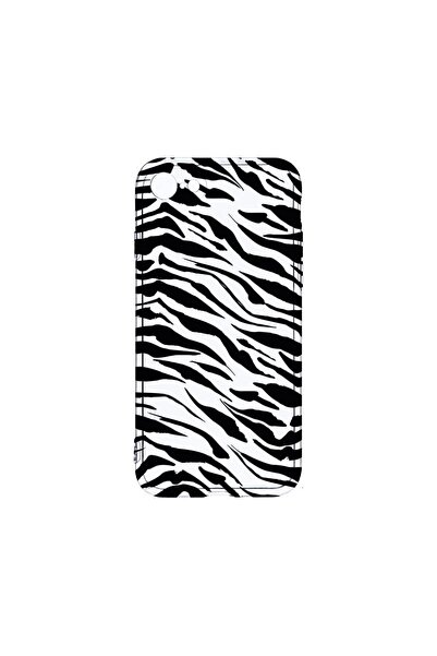 bestcase Прозрачен силиконов калъф 2ММ, съвместим с Apple iPhone SE 2, с тигр...