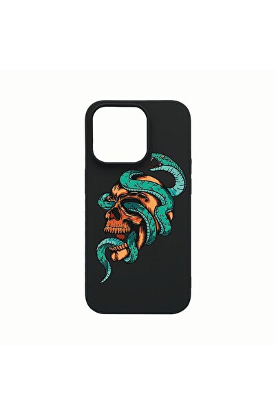 bestcase Θήκη σιλικόνης, Συμβατή με Apple iPhone 14 Pro Max, Σχέδιο κρανίο, Α...