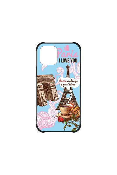 bestcase Husa MaxSafe Glassy, Compatibila Cu Apple iPhone 12, I Love Paris, H...