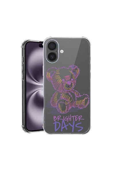 bestcase Husă pentru Apple iPhone 16 Plus, Antișoc 1.5MM, Ursuleț de pluș Zil...