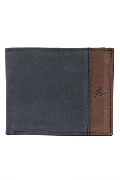 Tudors Ανδρικό μαύρο πορτοφόλι από γνήσιο δέρμα