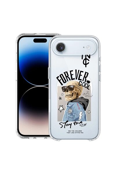 bestcase Husă pentru Apple iPhone 17 Air cu Design Forever Cool Skeleton, Mag...