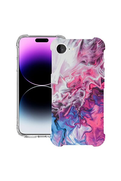bestcase Husa pentru Apple iPhone 16e, Anti Shock 1.5MM, Marble Pink and Blue...