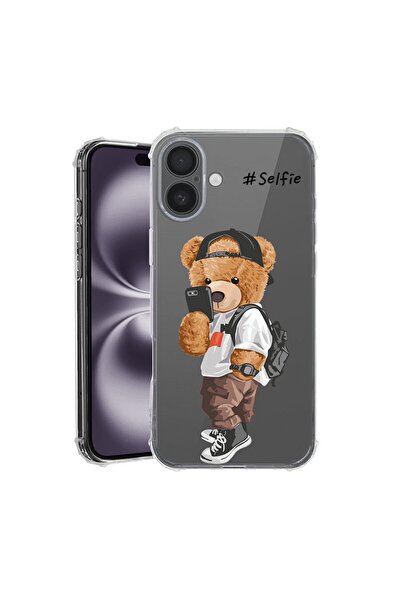 bestcase Husă pentru Apple iPhone 17 cu design Selfie Ursuleț, Antișoc, Colțu...