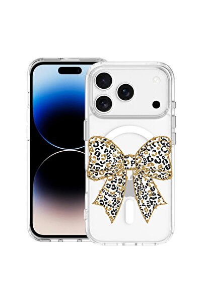 bestcase Θήκη για Apple iPhone 17 Pro με Σχέδιο Λεοπάρδαλης και Φιόγκο, Αντικ...