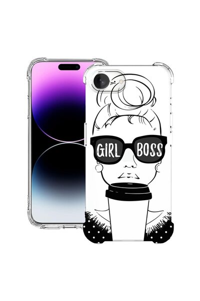 bestcase Husa pentru Apple iPhone 16e, Anti Shock 1.5MM, Girl Boss, Protectie...
