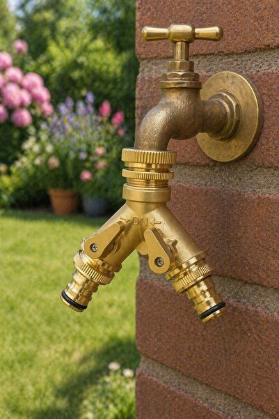 Binbirreyon Αντάπτορας σύνδεσης σωλήνα βαλβίδας διπλής εξόδου από ορείχαλκο Α...