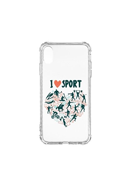 bestcase Αντικραδασμική Θήκη, Συμβατή με Apple iPhone XS Max, Λατρεύω το Σπορ...