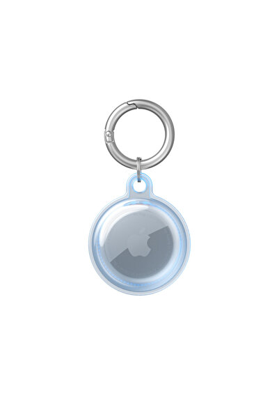 Choice3 Blue Clear TPU Case For Airtag Protective Case With Keychain Anti-Los...