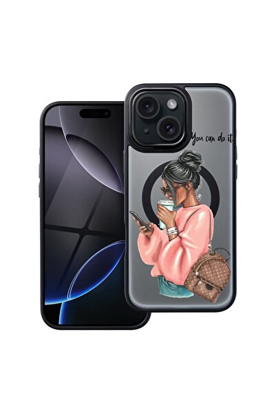 bestcase Θήκη συμβατή με Apple iPhone 12 με σχέδιο Κορίτσι που κάνει ψώνια, Α...