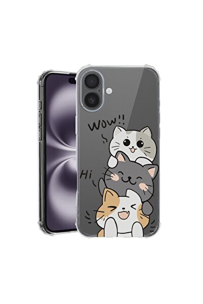 bestcase Husă pentru Apple iPhone 17 cu Design Cat Wow, Antișoc, Colțuri întă...