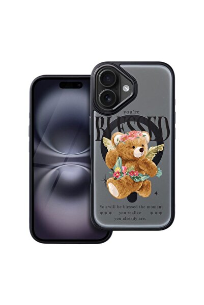 bestcase Husa Compatibila cu Apple iPhone 16 cu Design Teddy Bear Blessed, Sh...