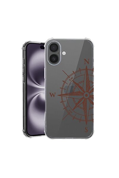 bestcase Калъф за Apple iPhone 17 с дизайн Компас, Удароустойчив, Подсилени 4...