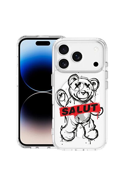 bestcase Θήκη για Apple iPhone 17 Pro με σχέδιο Teddy Bear Hello, Αντικραδασμ...