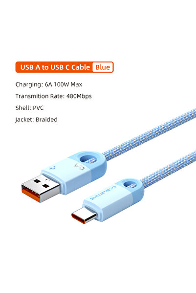 Choice1 كابل شحن سريع USB C من CABLETIME بطول 1.5 متر، 100 واط، 6 أمبير، كابل...