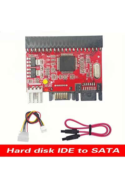 Choice محول IDE إلى SATA / SATA إلى IDE أحمر اللون بطول 1.8 متر، 3.5 بوصة، 40...