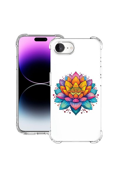 bestcase Калъф за Apple iPhone 16e, Удароустойчив 1.5ММ, Цветя с мечтани цвет...