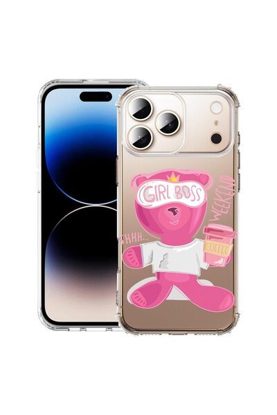 bestcase Θήκη για Apple iPhone 17 Pro με Σχέδιο Αρκουδάκι - Gril Boss, Αντικρ...
