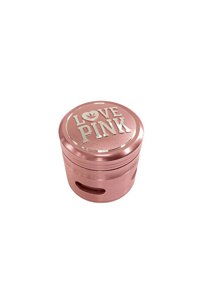 OEM Râșniță cu 4 piese 'LOVE PINK' Aur Roz – 63 mm
