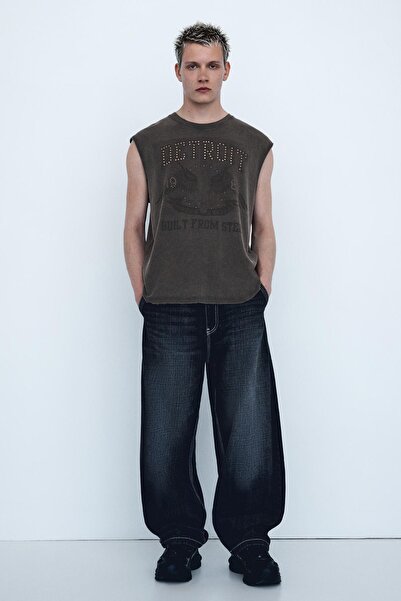 Bershka Worker baskılı t-shirt