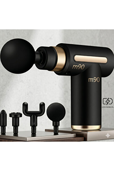 M90 Pro Ultra Sessiz 6 Kademeli Masaj Tabancası - Sporcu Kas Rahatlatıcı Fırç...