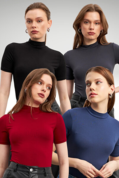 Bipantolon Γυναικεία Μαύρη Ανθρακί Ναυτική Μπλε Βουργουνδία Μπλούζα με κοντό ...