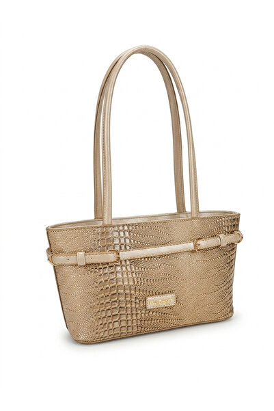 H&D COLLECTİON Γυναικεία τσάντα ώμου με λεπτομέρεια ζώνης και μοντέλο κουβά Μ...