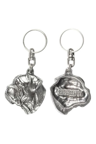Art - Dog Bullmastiff - Pandantiv placat cu argint cu un câine într-o cutie d...