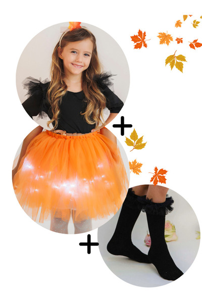 fustite cu luminite Πλήρης Στολή Νεράιδας για το Φθινόπωρο, Απόκριες, 3 τεμάχ...